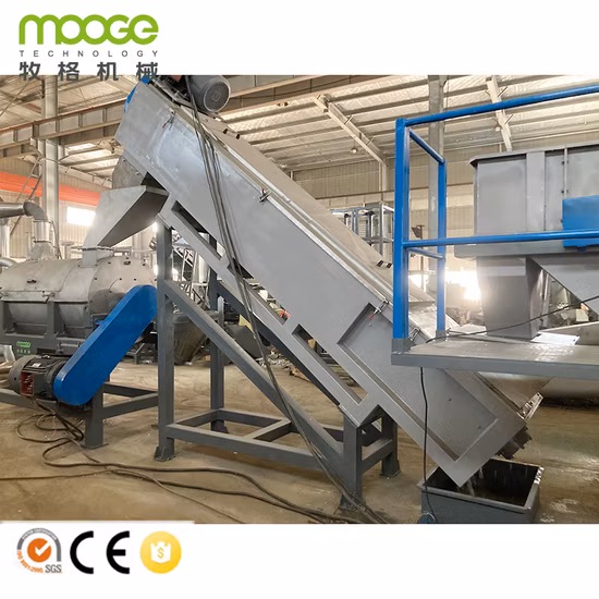 폐기물 플라스틱 HDPE LDPE PP PE 애완 동물 병 조각 영화에 의하여 길쌈되는 부대 분쇄 세척 재생 선 작은 알 모양으로 하기 식물 제림기 알갱이로 만듦 기계